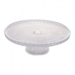 Prato Bolo 32x11cm Queen Com Base Cristal Ecológico